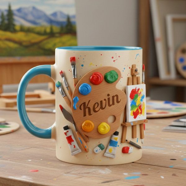 Just Love Painting - Personalized Accent Mug - Gift For Painting Lovers NL122