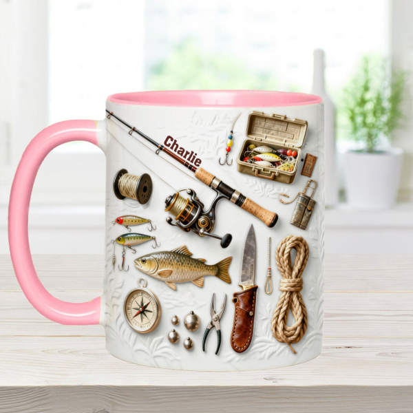 Just Loves Fishing - Personalized Accent Mug HH01