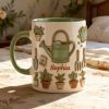 Just Loves Gardening - Personalized Accent Mug - Gift For Garden Lover HH01
