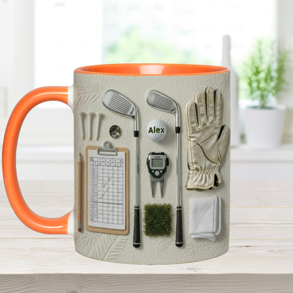Just Loves Golf- Personalized Accent Mug HH01