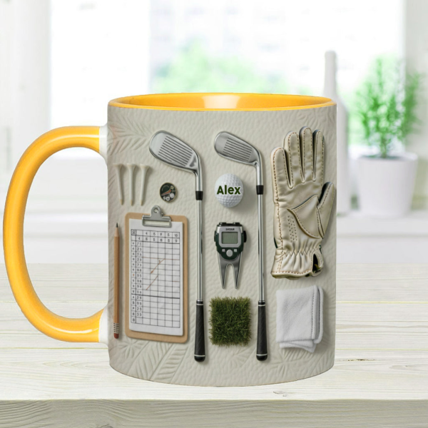 Just Loves Golf- Personalized Accent Mug HH01