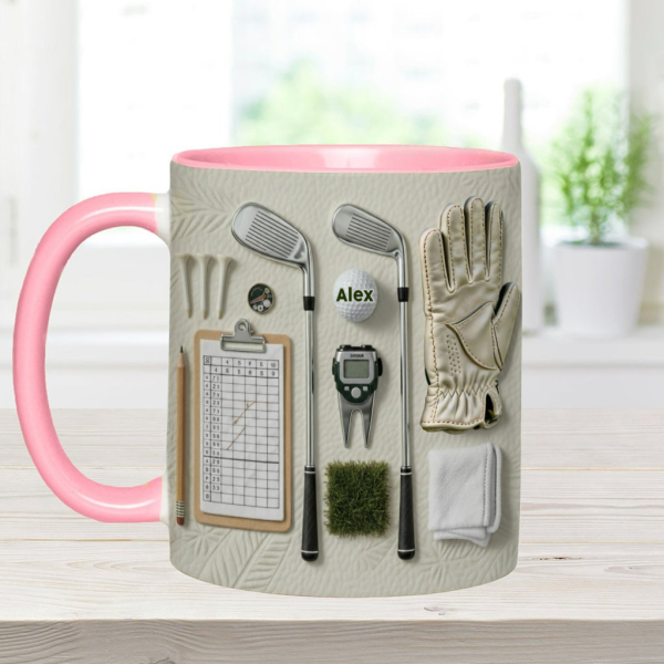 Just Loves Golf- Personalized Accent Mug HH01