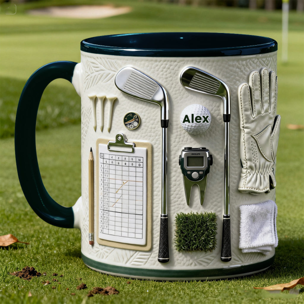 Just Loves Golf- Personalized Accent Mug HH01