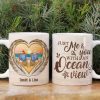 Just Me & You With An Ocean View Personalized Beach Couple Mug, Gift For Couple