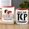 Just The Tip I Promise, Personalized Naughty Couple Mug Wine Tumbler Accent Mug, Gift For Couple