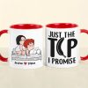 Just The Tip I Promise, Personalized Naughty Couple Mug Wine Tumbler Accent Mug, Gift For Couple