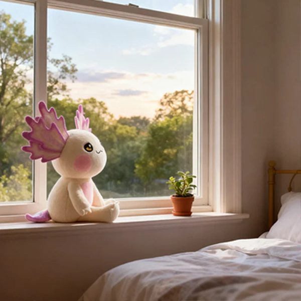 Kawaii Axolotl Plush Toy 25cm Soft Stuffed Animal for Kids