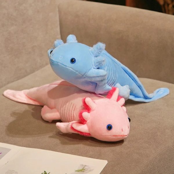 Kawaii Axolotl Plush Toy 45CM Cute Stuffed Salamander Pillow for Kids