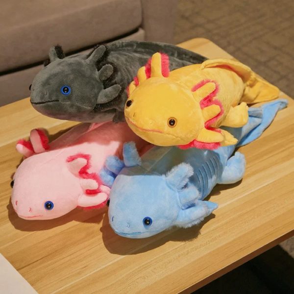 Kawaii Axolotl Plush Toy 45CM Cute Stuffed Salamander Pillow for Kids