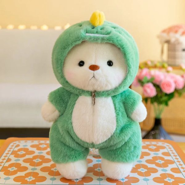 Kawaii Bear Plush Toy – Soft Stuffed Teddy in Suit for Kids and Adults