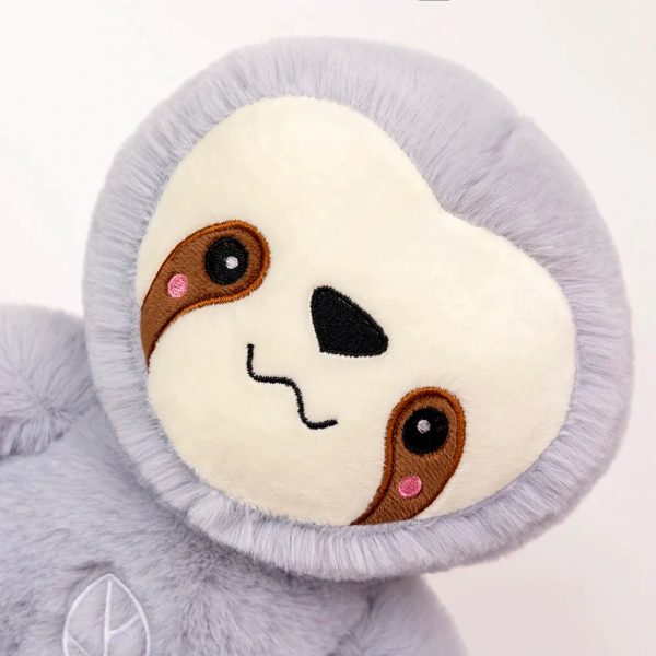 Kawaii Breathing Sloth Plush Toy - Soothing Sound & Light Sleep Companion