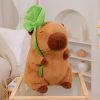Kawaii Cartoon Lotus Leaf Capybara Plush Toy - Soft Pillow Gift