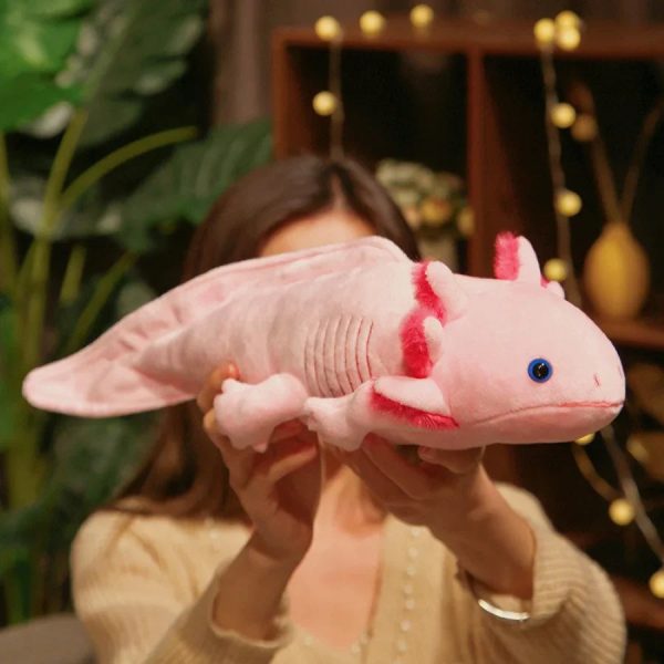 Kawaii Colorful Newt Plush Toy - Cute Axolotl Long Pillow Cushion