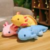 Kawaii Colorful Newt Plush Toy - Cute Axolotl Long Pillow Cushion