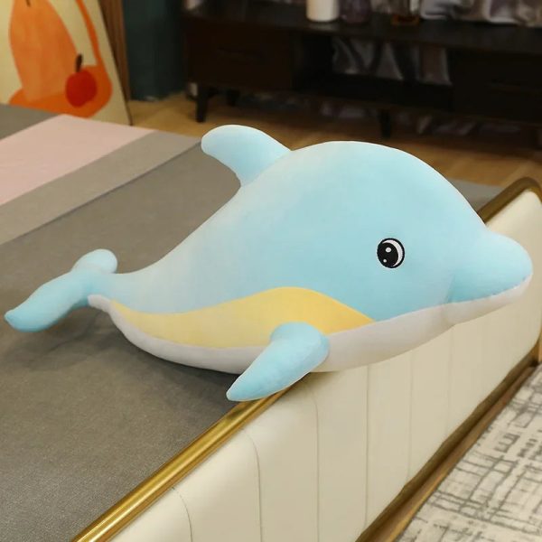 Kawaii Dolphin & Whale Shark Plush Toy - Soft, Cute Animal Pillow for Kids