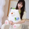 Kawaii Fat Bear Plush Toy Teddy Bear with Rose