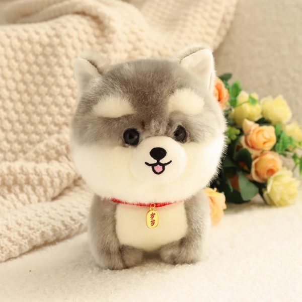 Kawaii Fluffy Puppy Plush Toy - Adorable Small Chow, Corgi & Yorkie Dolls
