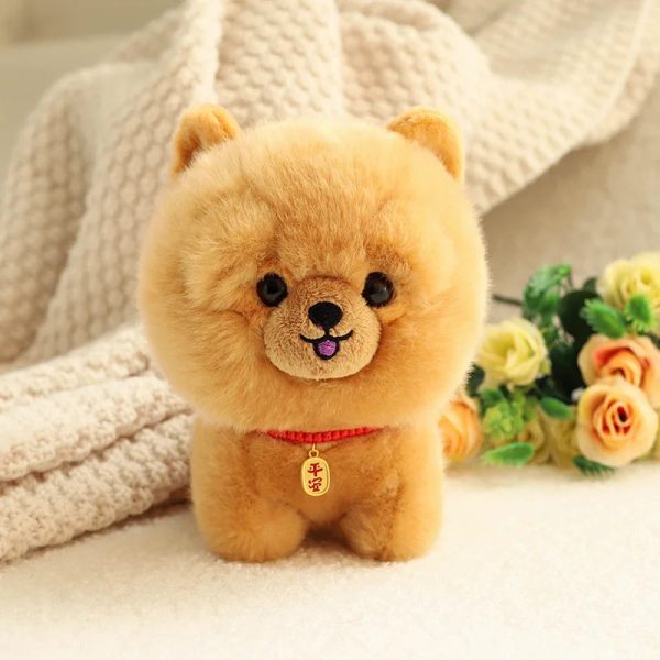 Kawaii Fluffy Puppy Plush Toy - Adorable Small Chow, Corgi & Yorkie Dolls