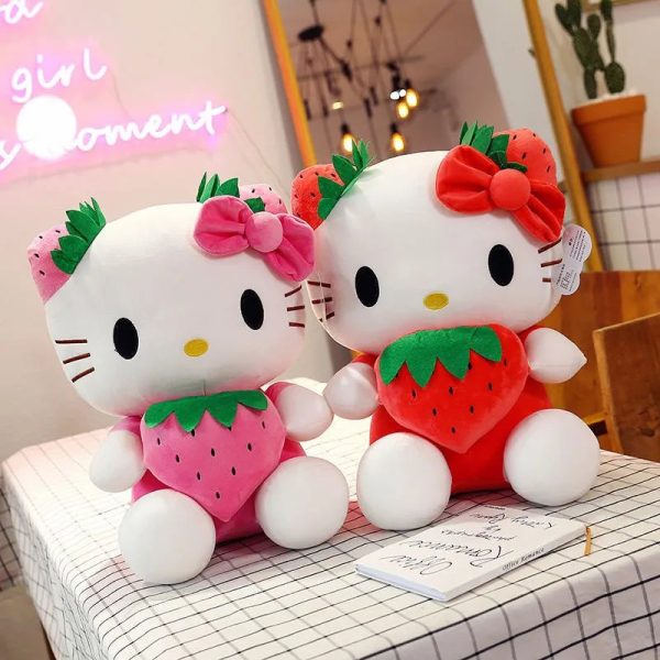 Kawaii Hello Kitty Strawberry Plush Doll - Adorable Gift & Home Decor