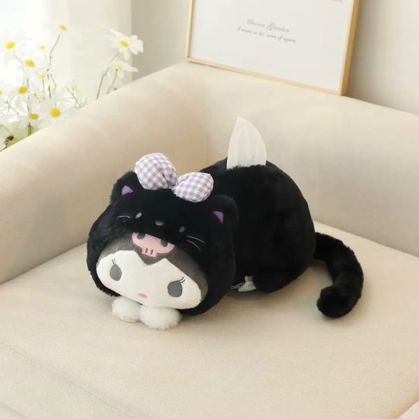 Kawaii Kuromi & My Melody Plush Toy - Soft Cartoon Pillow Cover