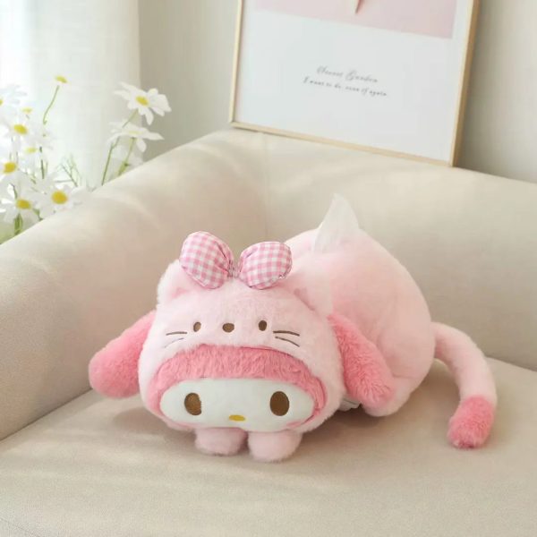 Kawaii Kuromi & My Melody Plush Toy - Soft Cartoon Pillow Cover