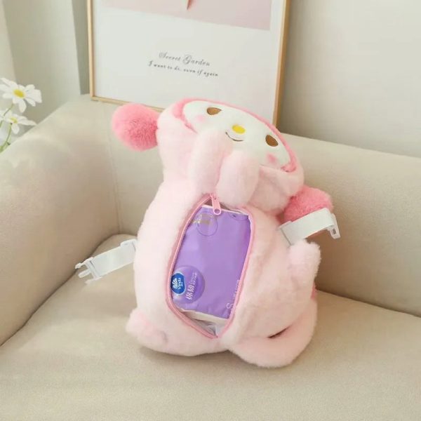 Kawaii Kuromi & My Melody Plush Toy - Soft Cartoon Pillow Cover