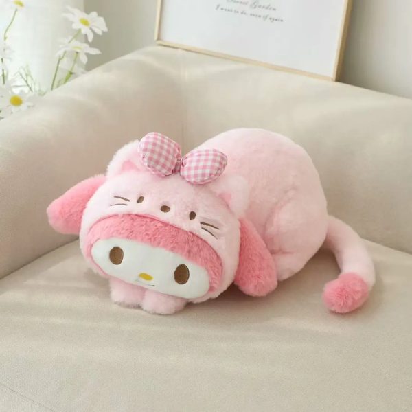 Kawaii Kuromi & My Melody Plush Toy - Soft Cartoon Pillow Cover