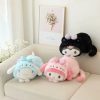 Kawaii Kuromi & My Melody Plush Toy - Soft Cartoon Pillow Cover