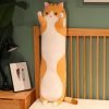 Kawaii Long Cat Plush Doll - Soft Stuffed Animal Pillow for Home Decor