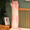 Kawaii Long Cat Plush Doll - Soft Stuffed Animal Pillow for Home Decor