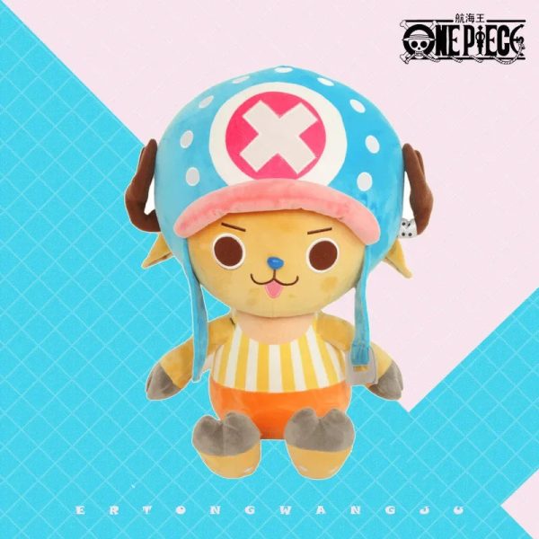 Kawaii One Piece Plush Dolls - Luffy & Chopper Soft Stuffed Toys