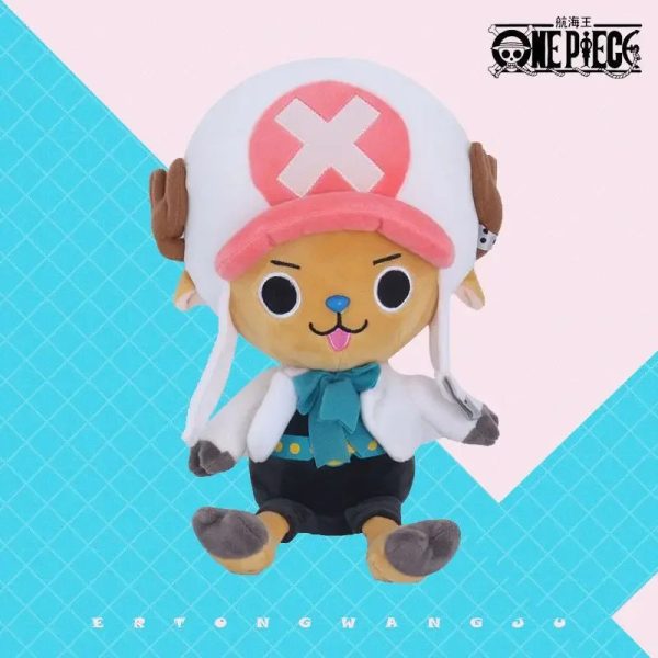 Kawaii One Piece Plush Dolls - Luffy & Chopper Soft Stuffed Toys