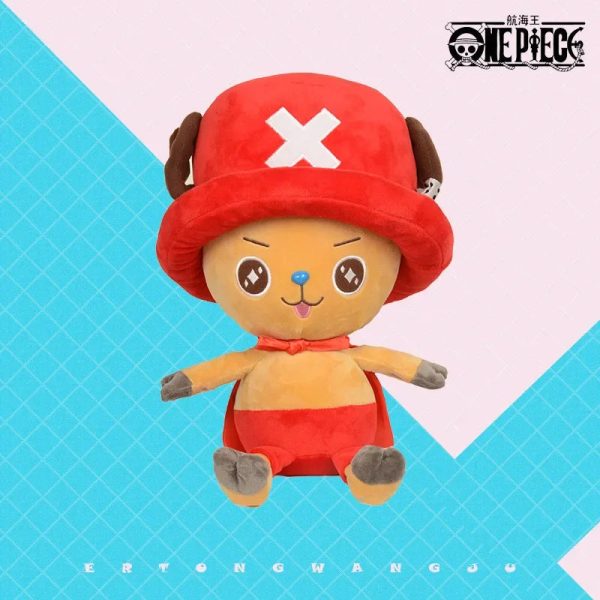 Kawaii One Piece Plush Dolls - Luffy & Chopper Soft Stuffed Toys
