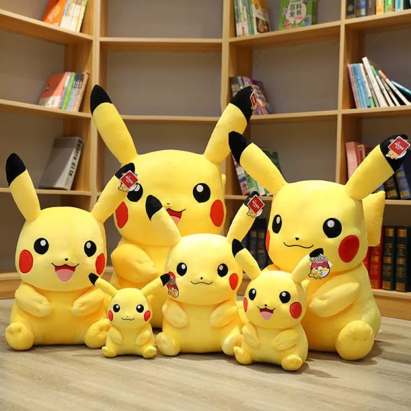Kawaii Pikachu Plush Toy - Adorable Anime Throw Pillow for Kids & Friends