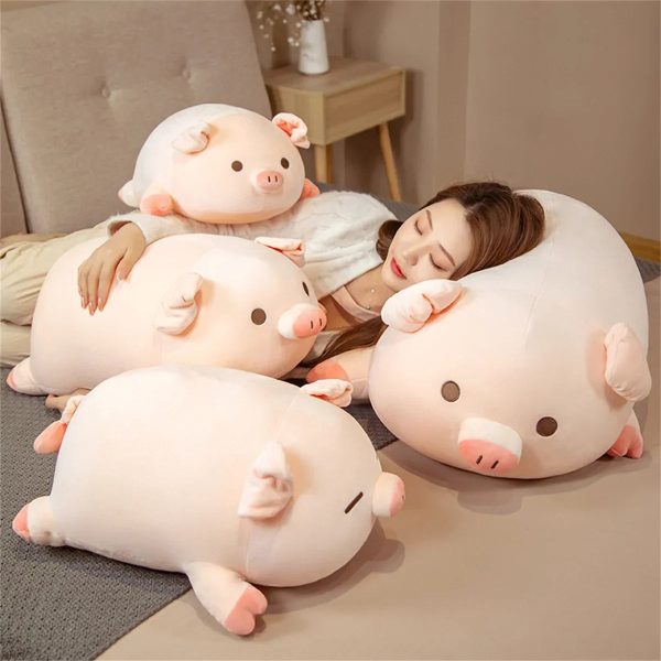 Kawaii Pink Pig Plush Toy - Soft Cushion for Cozy Decor & Gifts