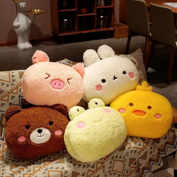 Kawaii Plush Animal Pillows - Soft, Adorable Cushions for Kids