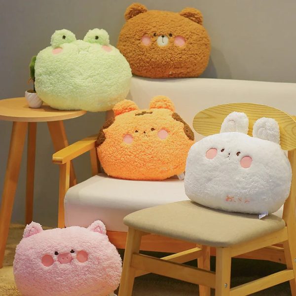 Kawaii Plush Animal Pillows - Soft, Adorable Cushions for Kids
