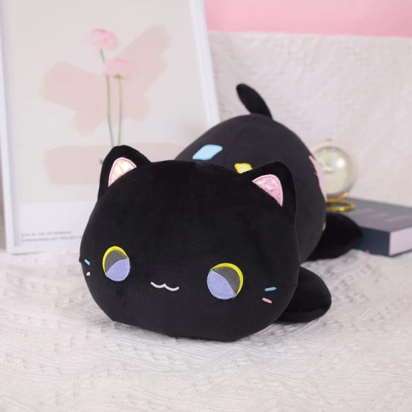 Kawaii Plush Cartoon Cat Doll - Soft, Cuddly Kitten Pillow Toy