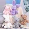 Kawaii Rabbit Plushie: Adorable Bow Tie Hug Doll for Creative Gifts