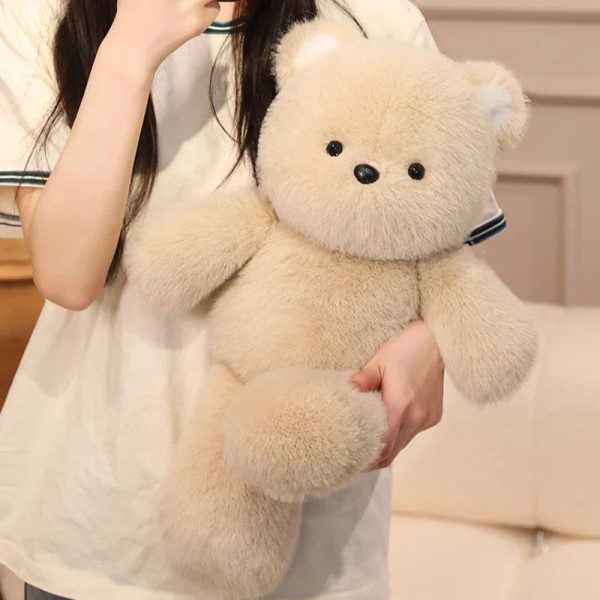 Kawaii Running Bear Plush Toy Soft Stuffed Animal for Kids and Home Decor