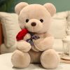 Kawaii Teddy Bear with Roses Plush Romantic Gift