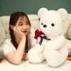 Kawaii Teddy Bear with Roses Plush Romantic Gift