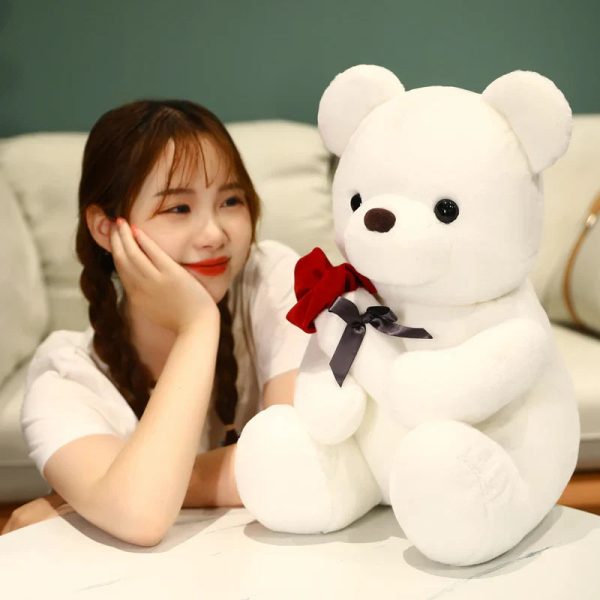 Kawaii Teddy Bear with Roses Plush Romantic Gift