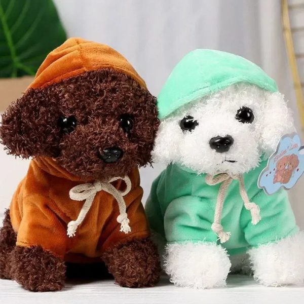 Kawaii Teddy Dog Plush Toy in Hoodie - Perfect Gift for Kids!