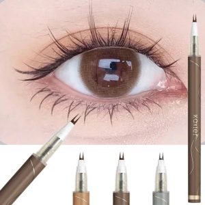 Kaxier Double Tip Waterproof Liquid Eyeliner For Eye Makeup Slim Dual-Ended Cattle Fur Pencil Pen For Lower Lashes