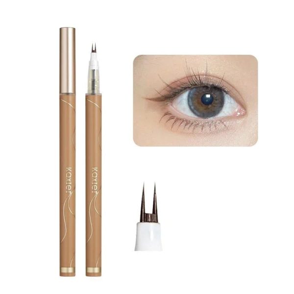 Kaxier Double Tip Waterproof Liquid Eyeliner For Eye Makeup Slim Dual-Ended Cattle Fur Pencil Pen For Lower Lashes