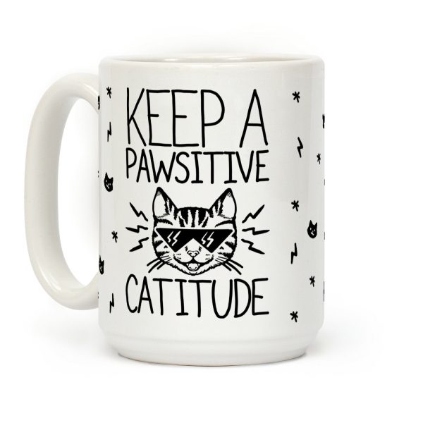 Keep a Pawsitive Catitude Coffee Mug