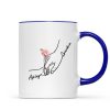 Kids Holding Grandma Mom Hand Birth Month Flowers Personalized Mug