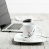 Kids Holding Grandma Mom Hand Birth Month Flowers Personalized Mug