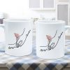 Kids Holding Grandma Mom Hand Birth Month Flowers Personalized Mug